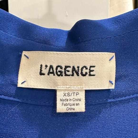 L'Agence Freja Blouse in Cobalt Blue Size XS - Picture 3 of 4